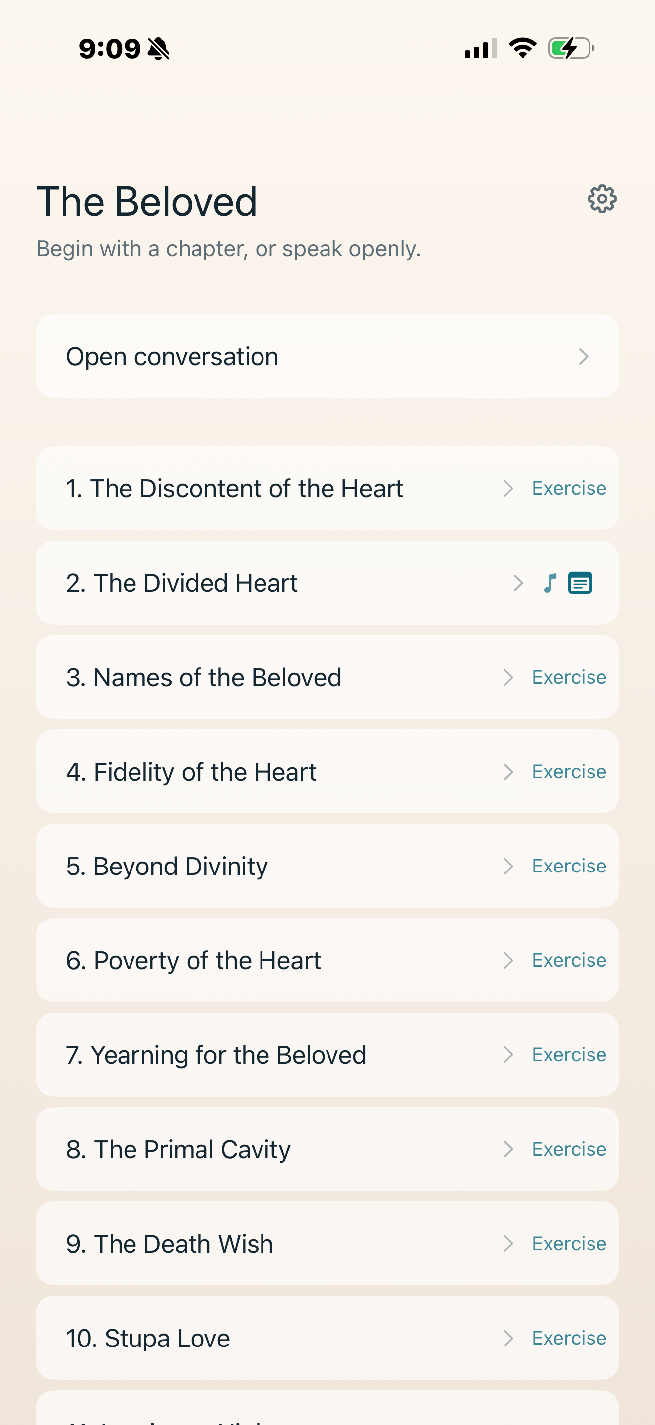 Chapter list