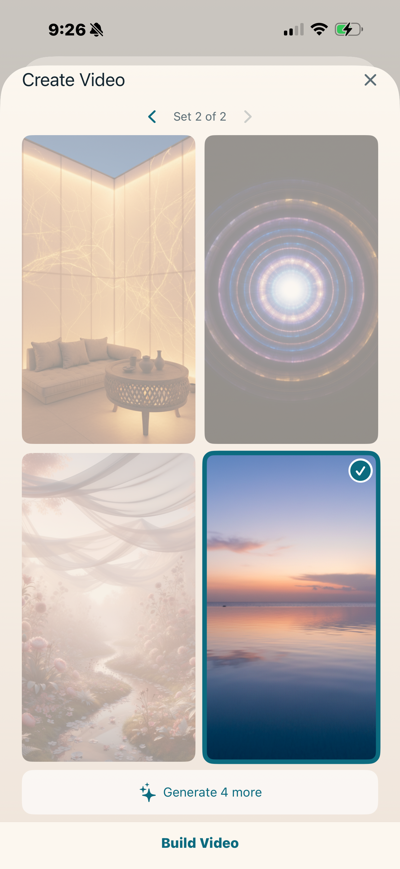 Video image selection